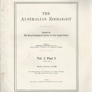 Australian Zoologist, The Vol. 2 – Part 3