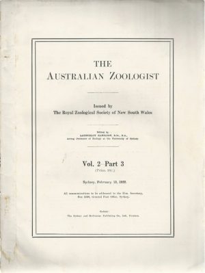Australian Zoologist, The Vol. 2 - Part 3