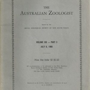 Australian Zoologist Vol XIII – Part 3