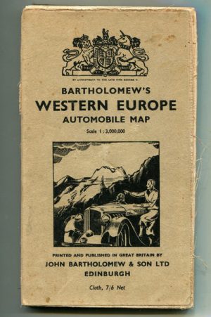 Bartholomew's Western Europe Automobile Map