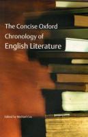Concise Oxford Chronology of English Literature, The