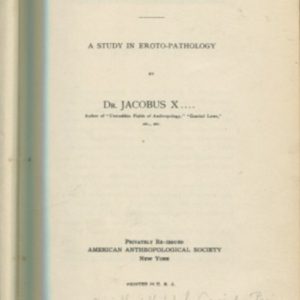 CROSSWAYS OF SEX A Study in Eroto-Pathology