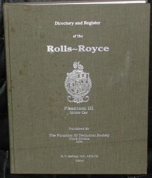 Directory and Register of the Rolls-Royce Phantom III Motor Car, The