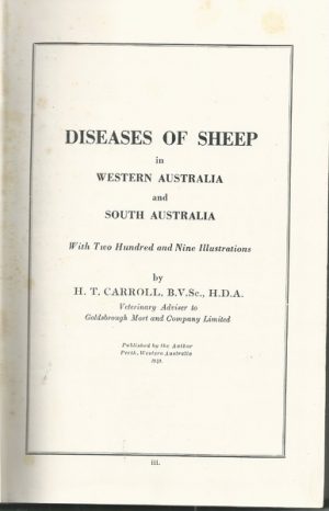 Diseases of Sheep in Western Australia and South Australia