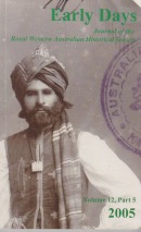 Early Days: Journal of the Royal Western Australian Historical Society Vol. 12 Part 5