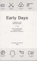 Early Days: Journal of the Royal Western Australian Historical Society Vol. 9 Part 6