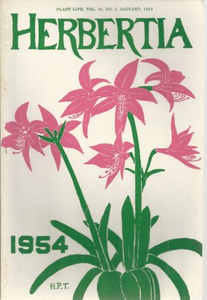 Herbertia 1954 Vol 10 No. 1 Second Amaryllis Edition