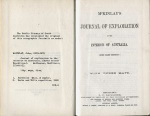McKINLAY'S JOURNAL OF EXPLORATION in the INTERIOR OF AUSTRALIA ( Burke Relief Expedition)