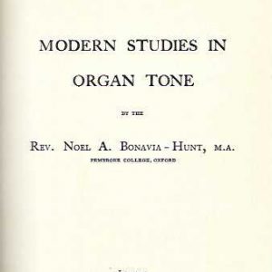 Modern Studies in Organ Tone