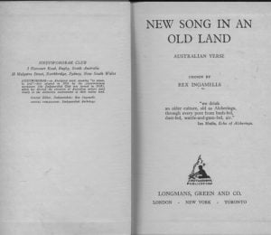 NEW SONG IN AN OLD LAND Australian Verse