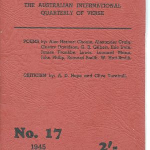 POETRY The Australian International Quarterly of Verse No. 17 December 1945
