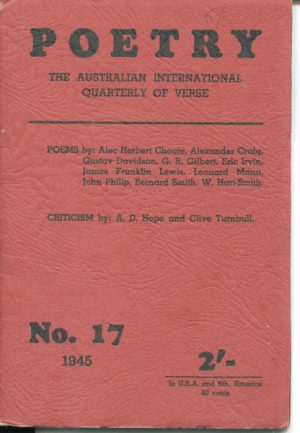 POETRY The Australian International Quarterly of Verse No. 17 December 1945