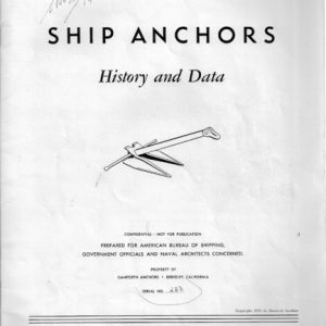 SHIP ANCHORS: History and Data