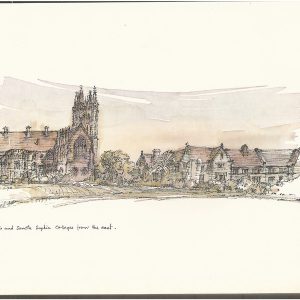Six colleges: An appreciation of some physical aspects of the residential colleges within the University of Sydney in pen sketches