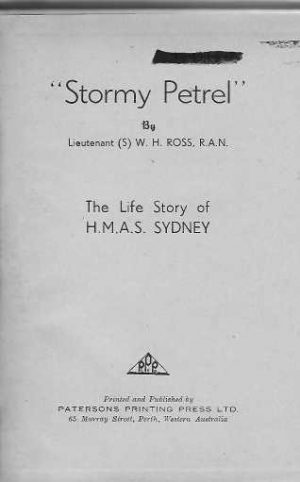 STORMY PETREL: The Life Story of H.M.A.S. SYDNEY