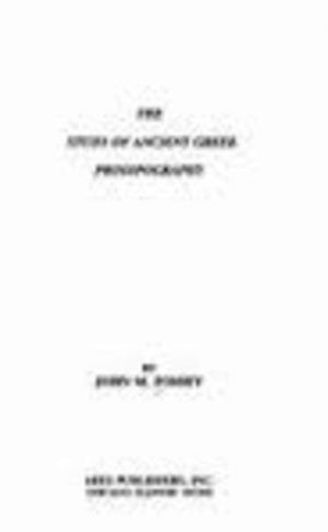 Study of Ancient Greek Prosopography, The