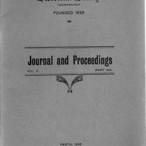 The Western Australian Historical Society: Journal and Proceedings Vol. II Part XIX
