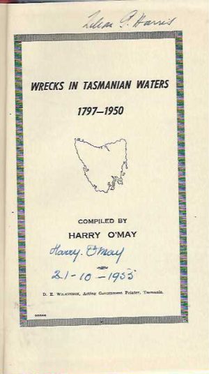 Wrecks in Tasmanian Waters, 1797-1950