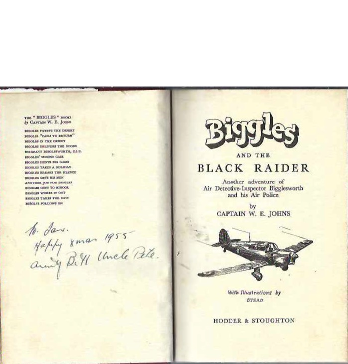 BIGGLES and The Black Raider (First Edition) - Elizabeth's Bookshop