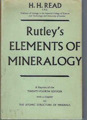 Rutley's Elements of Mineralogy (24th edition)