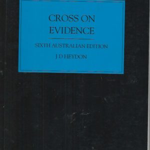 Cross on Evidence (Sixth Australian Edition)