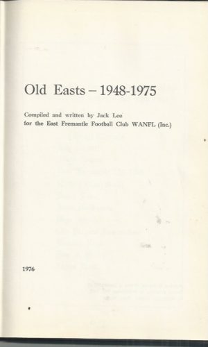 Old Easts 1948-1975 (East Fremantle Football Club)