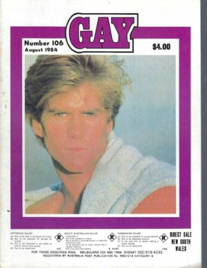 GAY Magazine Number 106 1984 August 8408
