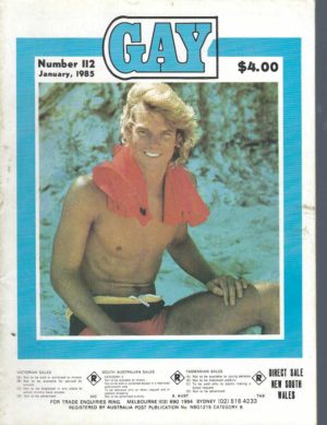 GAY Magazine Number 112 1985 January 8501