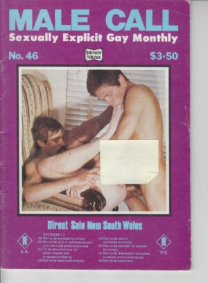 GAY: MALE CALL Vintage Australian Sexually Explicit Gay Monthly No. 46 Contact Magazine