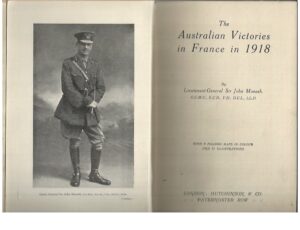 The Australian victories in France in 1918