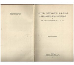 Captain James Cook, R.N., F.R.S.: A Bibliographical Excursion