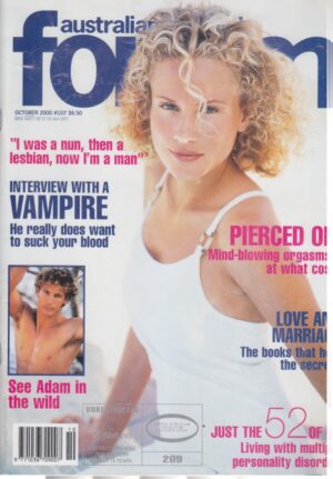 Australian Women's Forum #107 Vol. 10 2000 October (Male nudes galore)