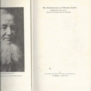 Reminiscences of Thomas Stubbs, The – including Men I have known