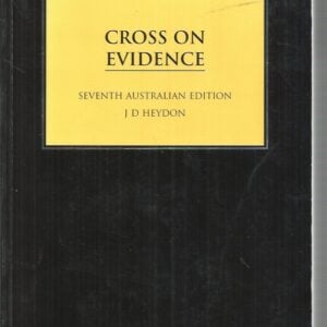 Cross on Evidence (7th Australian Edition)
